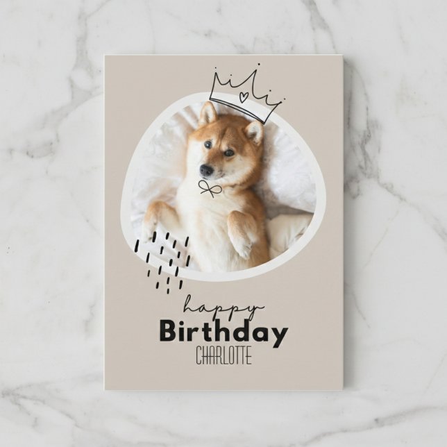  Shiba Inu Inspired Birthday Card (Simple, stylish, and perfect for Shiba fans.)