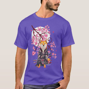 Shiba Inu  Japanese Aesthetic  Sakura Cherry Bloss T-Shirt