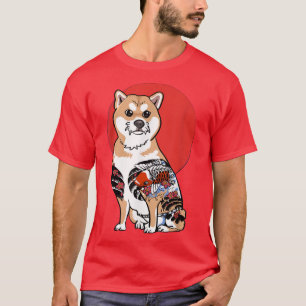 Shiba Inu  Japanese Aesthetic  Sakura Cherry Bloss T-Shirt