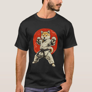Shiba Inu Karate Master Funny Martial Arts Dog T-Shirt