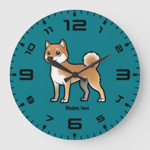 shiba inu large clock