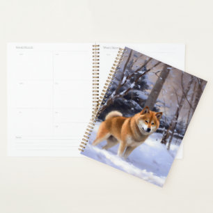 Shiba Inu Let It Snow Christmas Planner