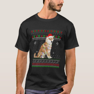 Shiba Inu Lights Funny Christmas Pajama Gift Xmas  T-Shirt