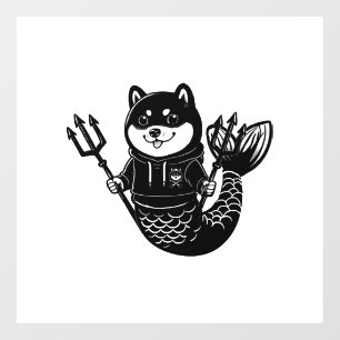 Shiba Inu Mermaid with Tridents