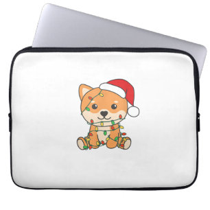 Shiba Inu Merry Christmas Dogs Christmas Laptop Sleeve