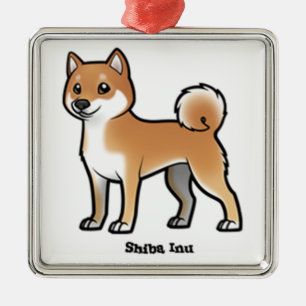 shiba inu metal tree decoration