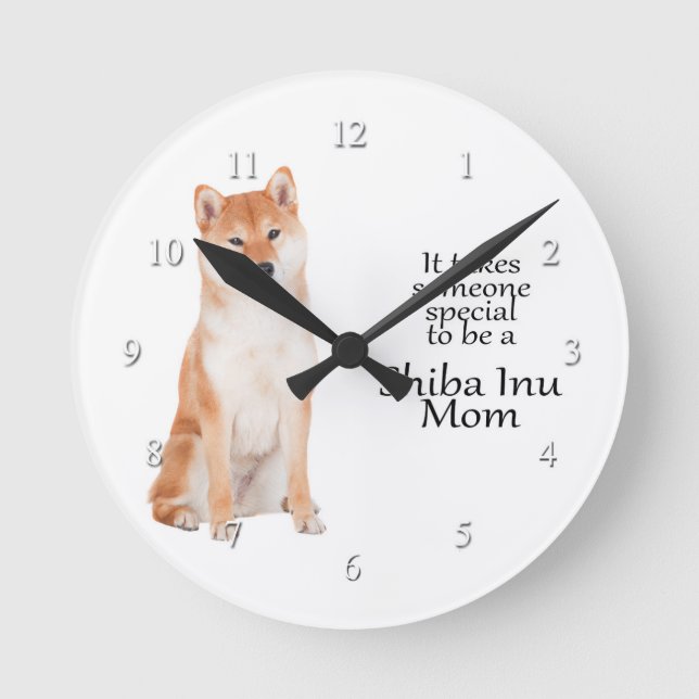 Shiba Inu Mum Clock (Front)