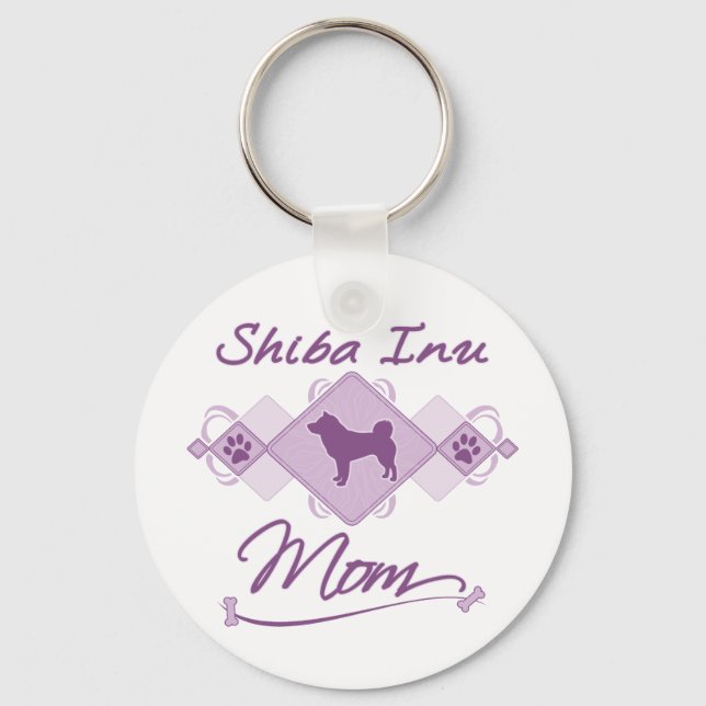 Shiba Inu Mum Key Ring (Front)