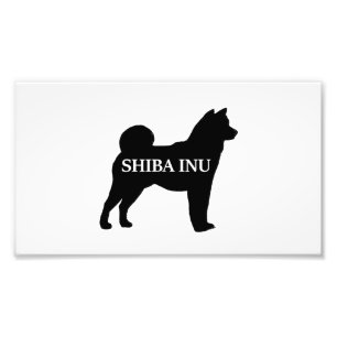 Shiba Inu name silo black Photo Print