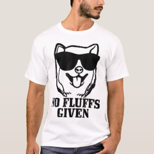 Shiba Inu No Fluffs Given Dog Shiba Mum Dad Funny  T-Shirt