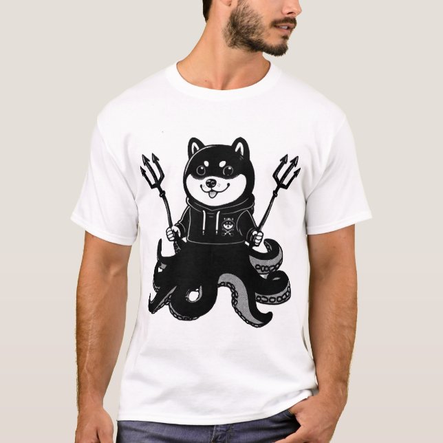 Shiba Inu octopus T-Shirt (Front)