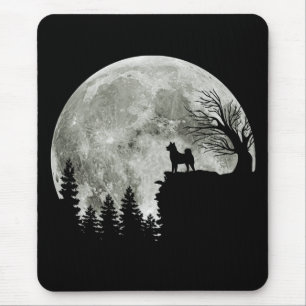 Shiba Inu On Mountain Halloween Gift For Dog Lover Mouse Pad