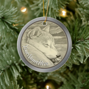 Shiba Inu Ornament Personalised Dao Art Decoration