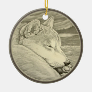 Shiba Inu Ornament Personalised Dog Art Decoration
