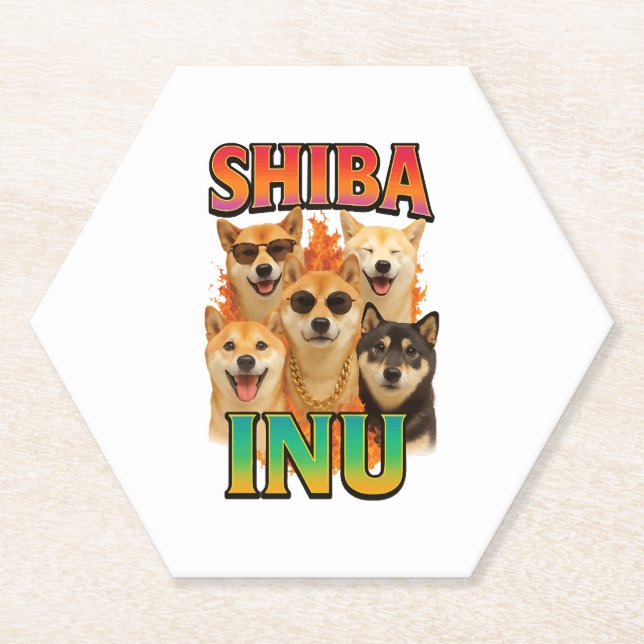 Shiba Inu  Paper Coaster (Front)