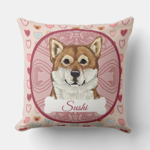Shiba Inu Personalize Valentine Pillow