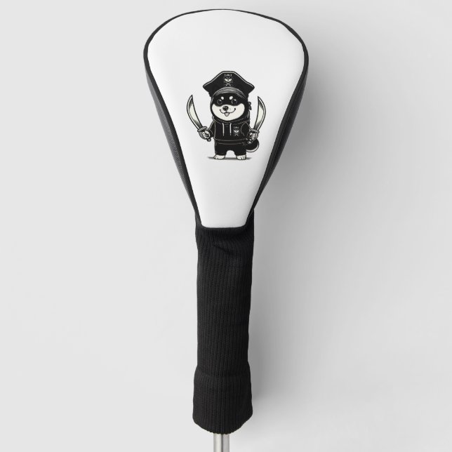 Shiba Inu Pirate Golf Head Cover (Front)