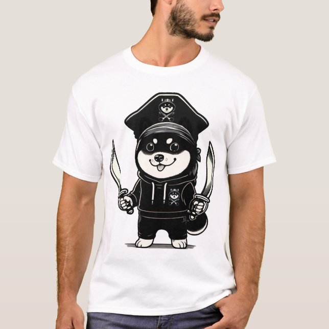 Shiba Inu Pirate T-Shirt (Front)