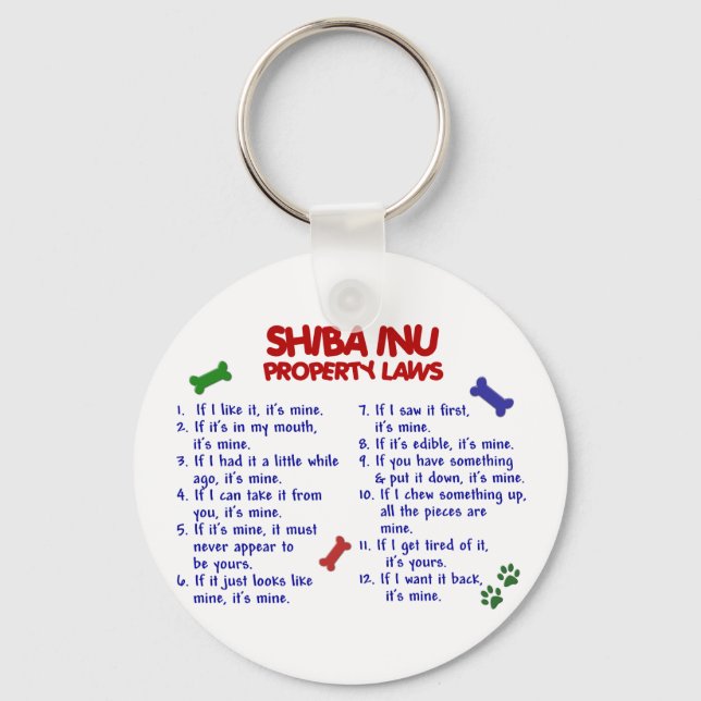 SHIBA INU Property Laws 2 Key Ring (Front)