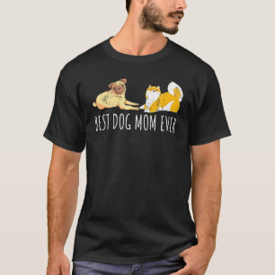 Shiba Inu Pug Dog Mum Pet Animal Dog T-Shirt