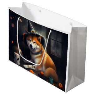 Shiba Inu Pumpkins Halloween Scary Large Gift Bag