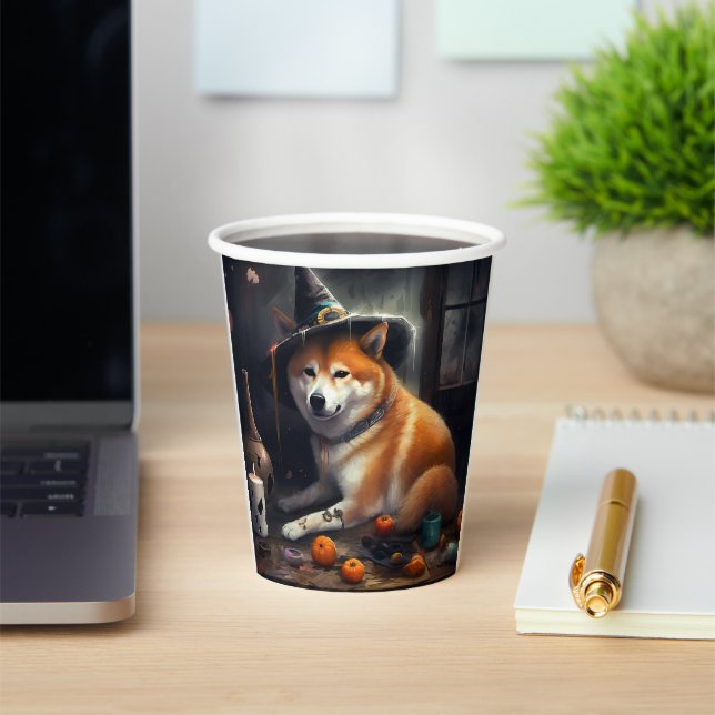 Shiba Inu Pumpkins Halloween Scary Paper Cups (Insitu)