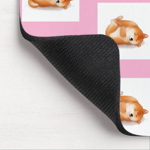 shiba inu puppies on the back pattern mouse pad