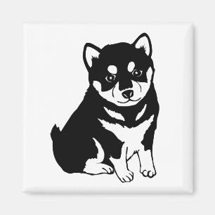 Shiba Inu Puppy Art Magnet