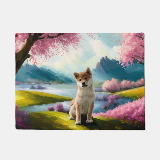Shiba Inu Puppy Doormat (Front)