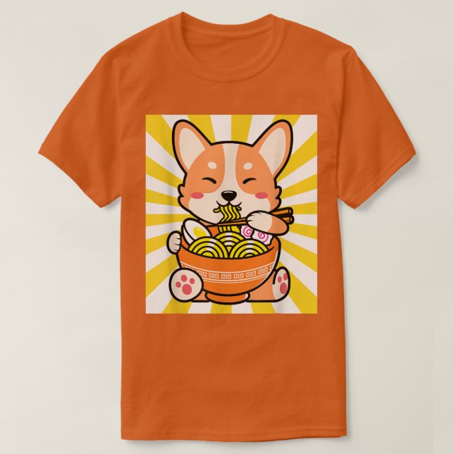 Shiba Inu Ramen Anime Kawaii Cute Teen gift  T-Shirt (Design Front)