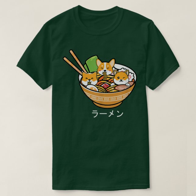Shiba Inu Ramen Anime Kawaii Neko Teen Gift 1533 T-Shirt (Design Front)