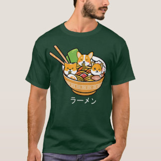 Shiba Inu Ramen Anime Kawaii Neko Teen Gift 1533 T-Shirt