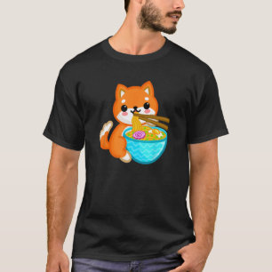 Shiba Inu Ramen  Dog Japanese  Teen Girl Kids T-Shirt