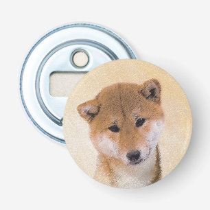 Shiba Inu (Red) Painting - Original Dog Art Bottle Opener