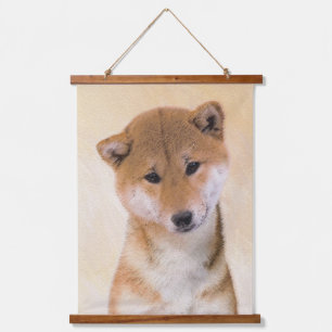 Shiba Inu (Red) Painting - Original Dog Art Hanging Tapestry