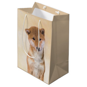 Shiba Inu (Red) Painting - Original Dog Art Medium Gift Bag