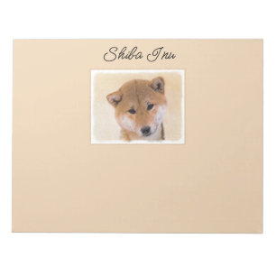 Shiba Inu (Red) Painting - Original Dog Art Notepa Notepad