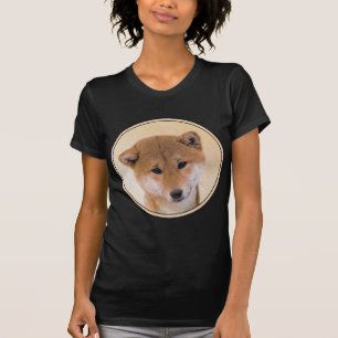 Shiba Inu (Red) Painting - Original Dog Art T-Shirt
