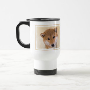 Shiba Inu (Red) Painting - Original Dog Art Travel Mug