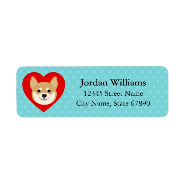 Shiba Inu Return Address Labels (Front)