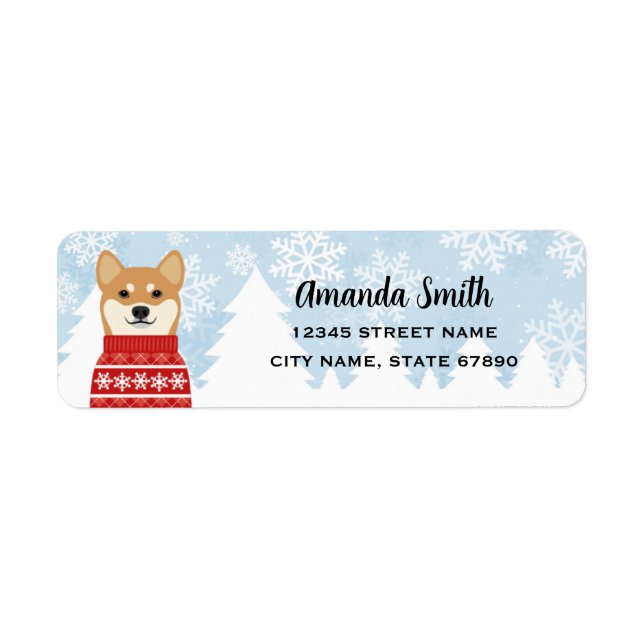 Shiba Inu Return Address Labels (Front)
