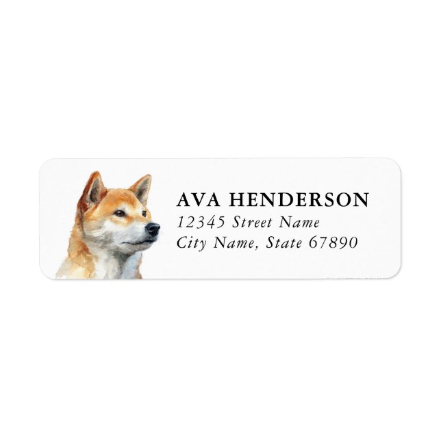 Shiba Inu Return Address Labels (Front)