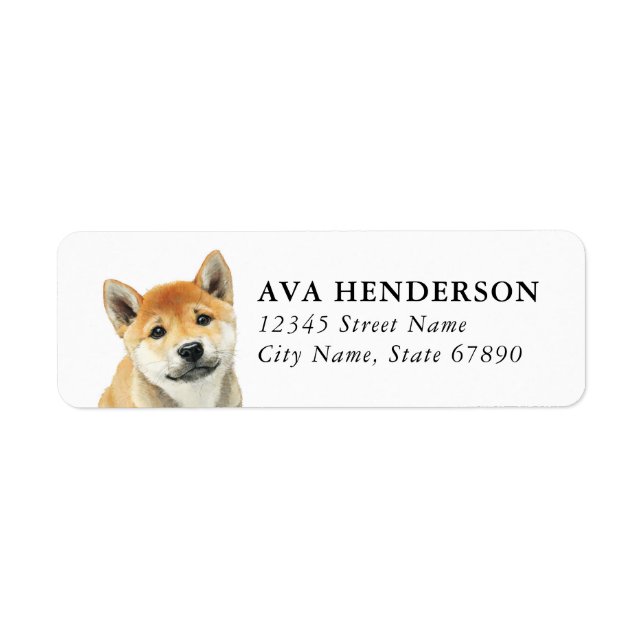 Shiba Inu Return Address Labels (Front)
