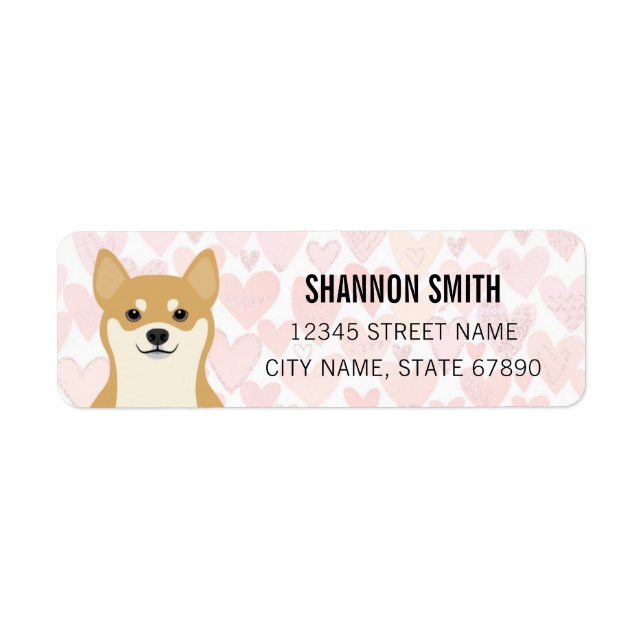 Shiba Inu Return Address Labels (Front)