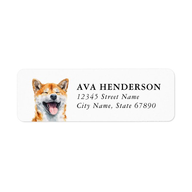 Shiba Inu Return Address Labels (Front)