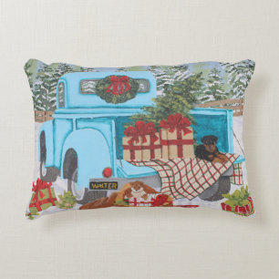 Shiba Inu & Rottweiler Christmas Decorative Cushion