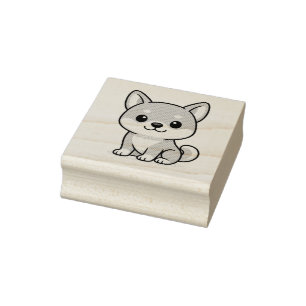 Shiba Inu Rubber Stamp