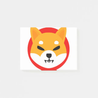 Shiba Inu SHIB Logo Crypto Blockchain Cryptocurren Post-it Notes