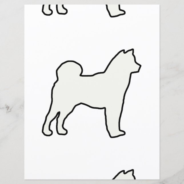 Shiba Inu silhouette cream (Front)