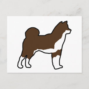 Shiba Inu silhouette red sesame Postcard